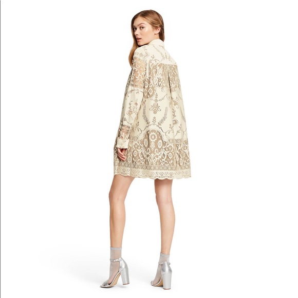 🆕 Anna Sui•Long Sleeve Ribbon Shift Dress - Picture 5 of 7